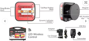 Bon prix feux de remorque sans fil magnétique <span class=keywords><strong>Led</strong></span> camion lumière sans fil <span class=keywords><strong>Led</strong></span> feux stop arrière tourner frein feu arrière de remorque - Product Image 5