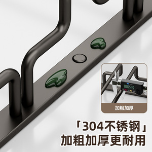 Stainless Steel Wine Glass Rack Hanging Upside Down Modern Design For Home Bar Cabinet Party Use - Product Image 2
