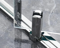 Cabine de douche carrée pivotante en verre trempé avec quincaillerie en acier inoxydable, taille personnalisée, pour salle de bain, séparation humide/sec, salle de douche d'hôtel
