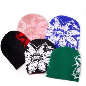 Berretto con Logo personalizzato con Design creativo cappello a maglia con elementi visivi Y2K Beanie stampa cappelli invernali <span class=keywords><strong>per</strong></span> giovani - Product Image 2
