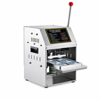 Machine de scellage manuelle de comptoir facile à utiliser pour pots de yaourt, scelleuse thermique hermétique pour l'emballage des petites entreprises alimentaires et des pâtisseries