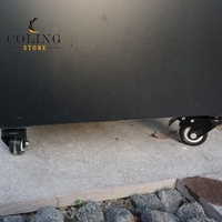Chauffage au gaz en métal de jardin d'intérieur extérieur de Coling avec le réchauffeur de gaz de roues pour l'arrière-cour