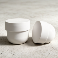 Pots en PP à couvercle vissé pour cosmétiques de luxe, imprimés en sérigraphie avec logo personnalisé, pour beurre corporel, gommage, sel de bain, crème visage et soins de la peau