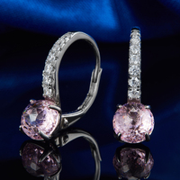Boucles d'oreilles en Zircon cubique pour femmes, bijoux tendance, boucles d'oreilles rondes en cercle