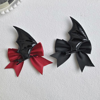Jiamu noir petit diable ailes de chauve-souris pinces à cheveux Halloween papillon rouge chapeaux Lolita gothique fille chaude accessoires de cheveux