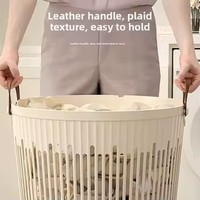 Panier à linge sale grande capacité pour salles de bain, en plastique ajouré avec poignée, panier de rangement portable pour jouets