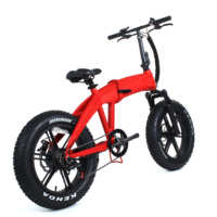 Vélo électrique pliable avec batterie 48V14Ah, moteur de moyeu arrière 500W, pneus gras de 20 pouces pour la neige