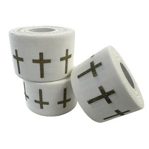 Hıristiyan spor sert bant pamuk çinko oksit beyaz atletik çapraz bilek bandı gemi okuyun - Product Image 4