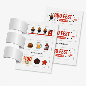Boletos con Lengüeta de Arranque Impresos Digitalmente Personalizados, Impresión Vívida, Tarjetas Promocionales para Barbacoas, Juegos para Restaurantes y Eventos - Product Image 6