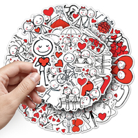 51 autocollants personnalisés en forme de stickman, romantiques et simples, pour cahiers, enveloppes et cadeaux – Vente directe usine