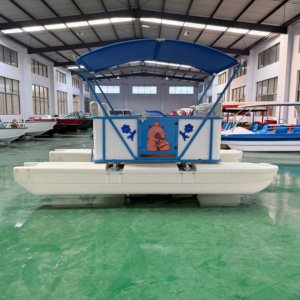 Bateau à ponton en plastique, électrique, <span class=keywords><strong>4</strong></span> <span class=keywords><strong>personnes</strong></span>, famille, plein air, parc aquatique, location, rivière, lac, hôtel, <span class=keywords><strong>voyage</strong></span>, sécurité, bateau de loisirs - Product Image 6