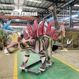 Escultura de Dinosaurio <span class=keywords><strong>Estegosaurio</strong></span> Animatrónico de Metal de Tamaño Real para Interiores, Simulación Mecánica - Product Image 5