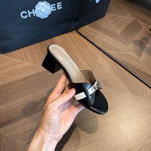 Sandales à talons hauts ouvertes d'été QuiteS, talons épais, chaussures décontractées, sexy et élégantes pour femmes - Product Image 2