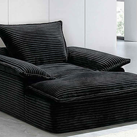 Fauteuil inclinable géant en velours côtelé, confortable et profond, pour cinéma maison et salle de jeux
