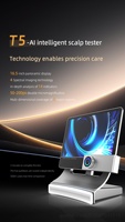Perangkat Analisa Kulit Kepala AI X Desktop T5 HD Handheld Probe Penyimpanan Cloud Penguji Kondisi Folikel Rambut WiFi untuk Kecantikan Rambut