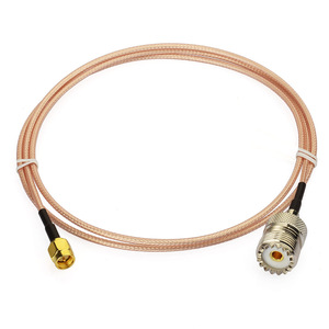 Cable SMA-UHF, Cable UHF SO239 Hembra a SMA <span class=keywords><strong>Macho</strong></span> RG316 de 100 cm para Radio BAOFENG <span class=keywords><strong>Serie</strong></span> UV-5R, Antena de Radio Garmin Alpha HT - Product Image 2