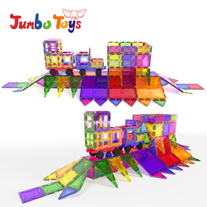 Juego de bloques de construcción de azulejos magnéticos para bebés y preescolar, 28 piezas, 100 piezas - Product Image 4