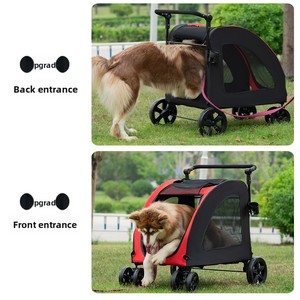 Poussette <span class=keywords><strong>pour</strong></span> animaux de compagnie de taille moyenne à grande <span class=keywords><strong>pour</strong></span> chiens âgés ou handicapés - <span class=keywords><strong>Chariot</strong></span> de mobilité pliable en métal <span class=keywords><strong>pour</strong></span> extérieur - Product Image 3