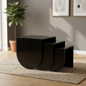 High Quality Set of 3 Modern Metal Accent Side <b>Tables</b> Unique Design with <b>Foldable</b> Feature for Living Room & Home Furniture - Product Image 6