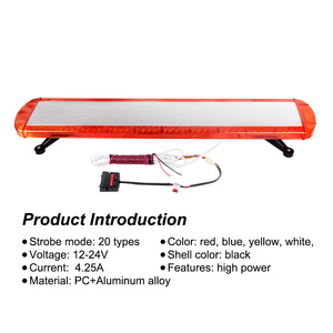 CIGO LED-740-10 Barre lumineuse stroboscopique étanche en alliage d'aluminium <span class=keywords><strong>de</strong></span> 1,2 m <span class=keywords><strong>de</strong></span> long avec 102 LED pour <span class=keywords><strong>toit</strong></span> <span class=keywords><strong>de</strong></span> voiture ou camion - Product Image 4