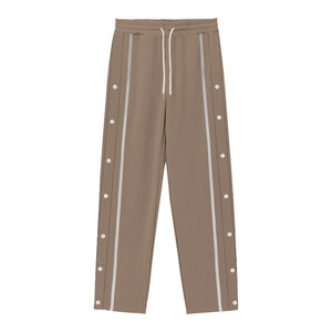 <span class=keywords><strong>Pantaloni</strong></span> Casual da Uomo a Gamba Dritta <span class=keywords><strong>con</strong></span> Strisce <span class=keywords><strong>Laterali</strong></span> e Bottoni a Pressione, <span class=keywords><strong>Pantaloni</strong></span> Larghi Streetwear <span class=keywords><strong>con</strong></span> Spacco sull'Orlo - Product Image 5