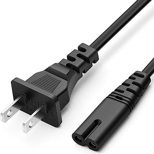 US-Standard 2-Pin Figur 8 C7 Netzkabel 10A 1,5M/3M 2-poliger Stecker Computer-Buchsenanschluss Typ IEC Reinkupferleiter ETL - Product Image 1