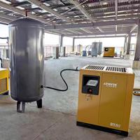 Station d'air comprimé compacte 8bar 10bar 12bar 16bar 11KW 15HP 22KW 30HP avec sécheur et réservoir intégrés