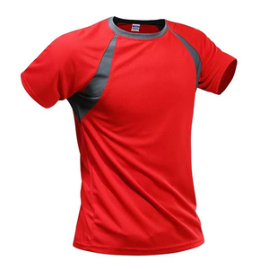 เสื้อยืดออกกำลังกายแห้งเร็วสำหรับผู้ชาย แขนสั้น สำหรับวิ่ง ฟิตเนส เล่นกีฬา ทีมกีฬา แบบเรียบๆ รับผลิตตามสั่งขายส่ง - Product Image 2