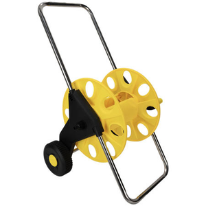 50mガーデンウォーターホースリールトラック、手動プッシュホイール付きウォーターパイプ収納ラックパイプコレクションおよびコイルデバイス - Product Image 2