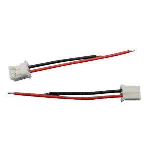 Connettore Wafer Passo 1.25mm <span class=keywords><strong>2</strong></span>-Pin 1007 28AWG con Cavi Rossi e Neri, Estremità Stagnate, Grado di Protezione IP67, PVC per Uso Automobilistico, Computer ed Elettronico - Product Image 1