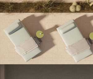 Nisco Chất lượng cao ngoài trời Sling nhôm phòng chờ đặt bốn vị trí Lay-phẳng Chaise phòng chờ - Product Image 6