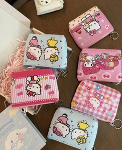 Оптовая Продажа с фабрики, милые Мультяшные кошки для детей от 3 до 14 лет, сумка для смены ключей, 2 использования, новый дизайн, Портативная сумка для хранения из полиуретанового материала - Product Image 1