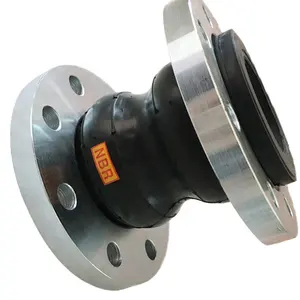 Flange connector double sphere flexible axial EPDM corrugated rubber expansion joints