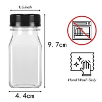 Bouteille en verre à large ouverture de 2 oz pour jus de gingembre bien-être, 100 ml, bouchon à couronne, biscuits sucrés, gelée, bonbons, nouilles, nourriture pour bébé