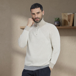Pull en maille à col roulé pour homme PAOLO NERO, manches longues, hiver, cachemire écologique, fil teint anti-boulochage, fabrication ODM en Italie - Product Image 3
