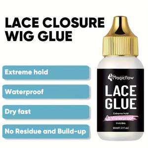 Colle pour perruque à dentelle frontale en gros, 38 ml/1,3 oz, imperméable, forte tenue, logo personnalisé, couvercle doré, adhésifs pour cheveux, dissolvant, styles - Product Image 3