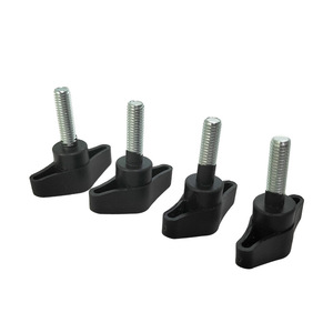 Flathead T Handle <b>Screw</b> M5 25mm 35mm Carbon Steel Adjustable Rubber Coated Hand <b>Screw</b> For Diy Use - Product Image 2