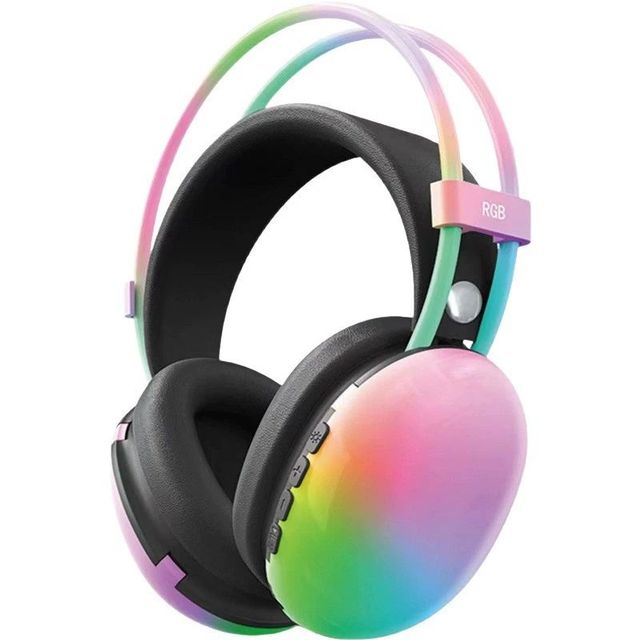 RGB Glowing Gaming Headset With Microphone And Volume Control 50mm Large Driver Wired Computer Game Headphones