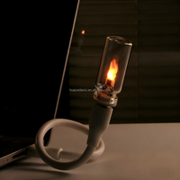 Lumière ambiante LED créative USB 5V à flamme dynamique réaliste, pour l'éclairage nocturne, l'ambiance automobile et domestique.