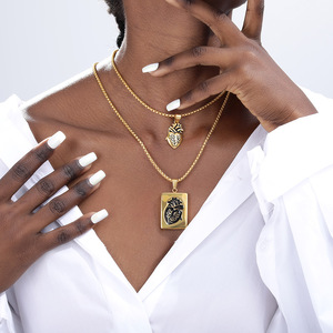 2 Pezzi Collana di Coppia Coordinata in Acciaio Inossidabile Collana con Ciondolo a Cuore alla Moda per <span class=keywords><strong>Coppie</strong></span> - Product Image 6