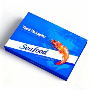 กล่องพับได้พิมพ์ลายดิจิตอลแบบกำหนดเองกล่องขายปลีกแช่แข็งซูเปอร์มาร์เก็ตอาหารทะเลกล่องใส่<span class=keywords><strong>ปลา</strong></span>กุ้งแช่แข็งเป็นมิตรกับสิ่งแวดล้อมรีไซเคิล - Product Image 3