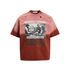 Custom Screen Print Vintage T Shirt 6641 Heavyweight Acid Wash Cotton Streetwear Tee Thick Rib Neck Blank Mans Oversized T-Shirt - Product Image 2