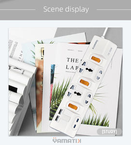 Nouvelle série PRIMA 2024, 4 ports USB, charge rapide, rallonge de 2 m, interrupteur de surcharge, protection contre les surtensions 13A, multiprise - Product Image 3