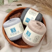 50g 3 plis 3 # dentelle de fil de coton mélangé acrylique 48 couleurs pour tricoter à la main motif teint
