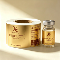 Plateau personnalisé pour flacon unique 3 ml avec étiquettes à code-barres, autocollants en vinyle imperméables, résistants à la chaleur, à séchage rapide, respirants et robustes