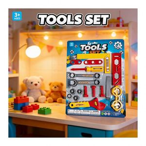 Skill Development <b>Tool</b> <b>Set</b> Wooden Workbench Toolbox Engineer Toy Drill Construction Pretend Play Learning Activity Toy - Product Image 4