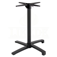Base de table pliante détachable empilable en aluminium noir pour l'extérieur