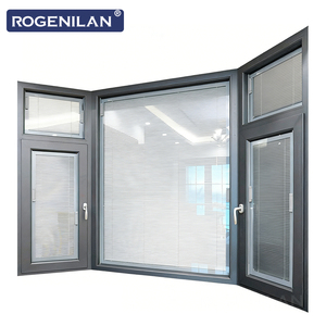 Fenêtres en aluminium à double vitrage insonorisées sur mesure Rogenilan, fenêtres en <span class=keywords><strong>baie</strong></span> à vitrage trempé pour les maisons - Product Image 5