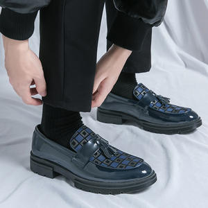 Mocasines con Borlas de Diseño Clásico en Negro y Azul, Cómodos, Duraderos, Ligeros, Transpirables, para Negocios, Oficina, Hombres, Bodas, Primavera - Product Image 3