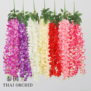 Fleurs artificielles suspendues en soie et plastique, style orchidée thaïlandaise, pour décorations de mariage et de maison - Product Image 1